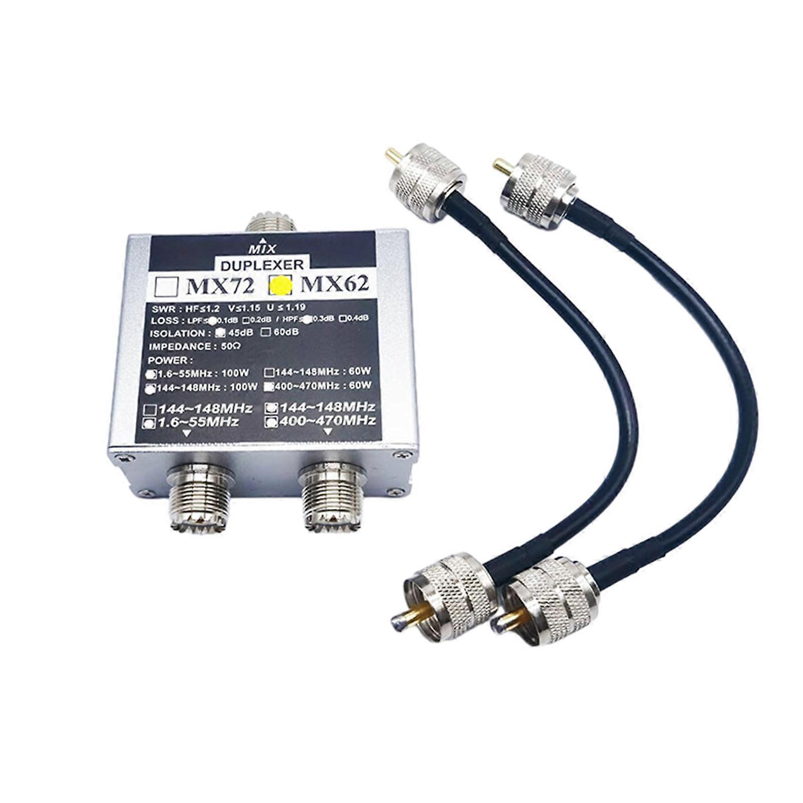 Versatile Duplexer Different Frequency MX62 Antenna Coupler Improve Signal Reception Suitable for FT857D FT911 ATAS-120A