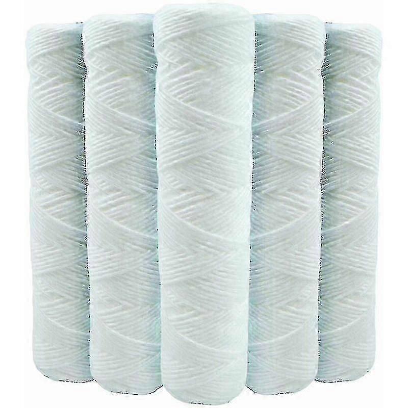Set Of 5 Coiled Water Filter Cartridges Anti Sediment 9 Inches 3/4 - 5 Microns Compatible With 10 Inch Filters Made In France-kryc
