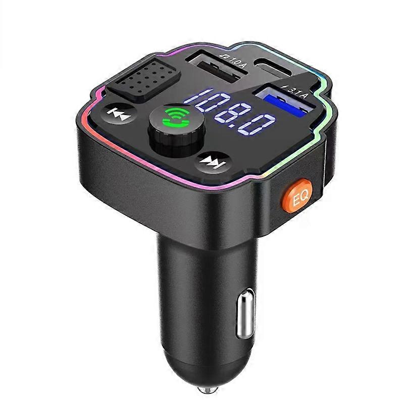 Q8 Car Bluetooth FM Transmitter PD Fast Charging Ambient Light
