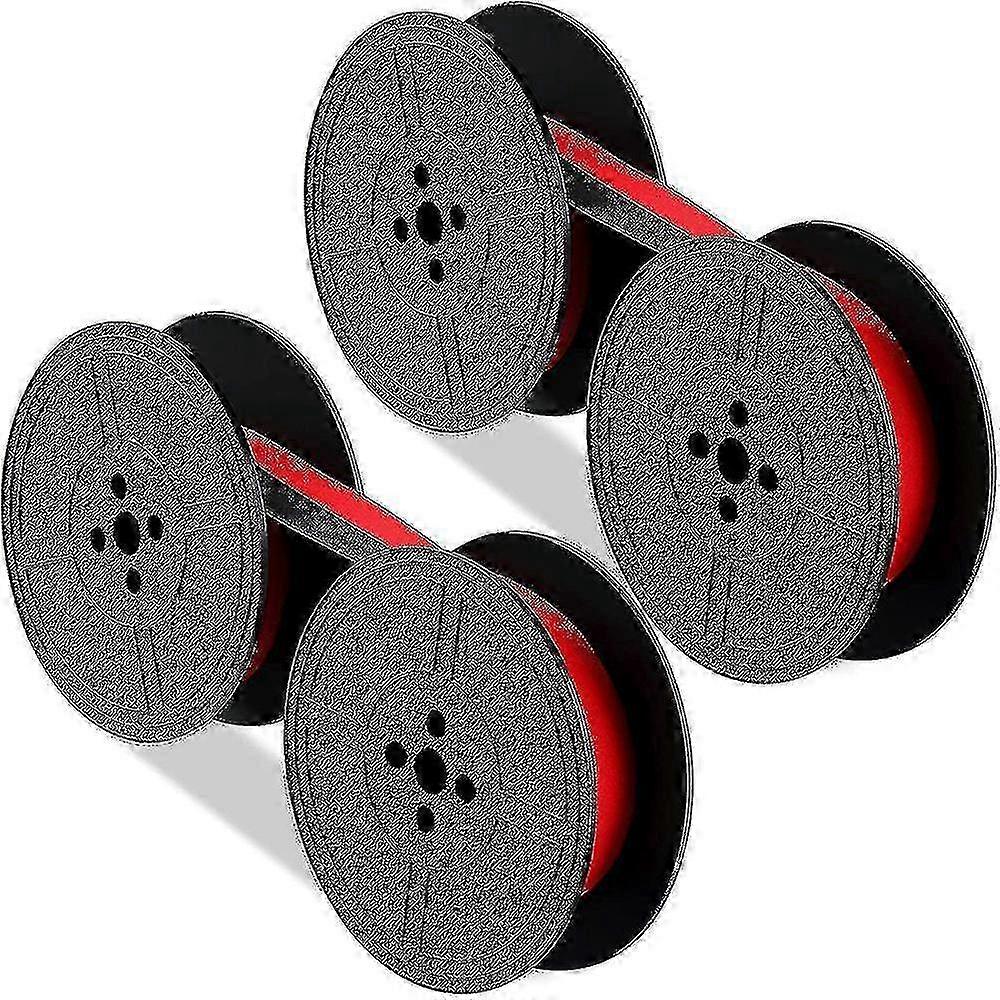 2pack Typewriter Ribbon Twin Spool Typewriter Ribbon in Red and Black, Replacement Pack Ideal for Gifts and Best for All Compatible Typewrit