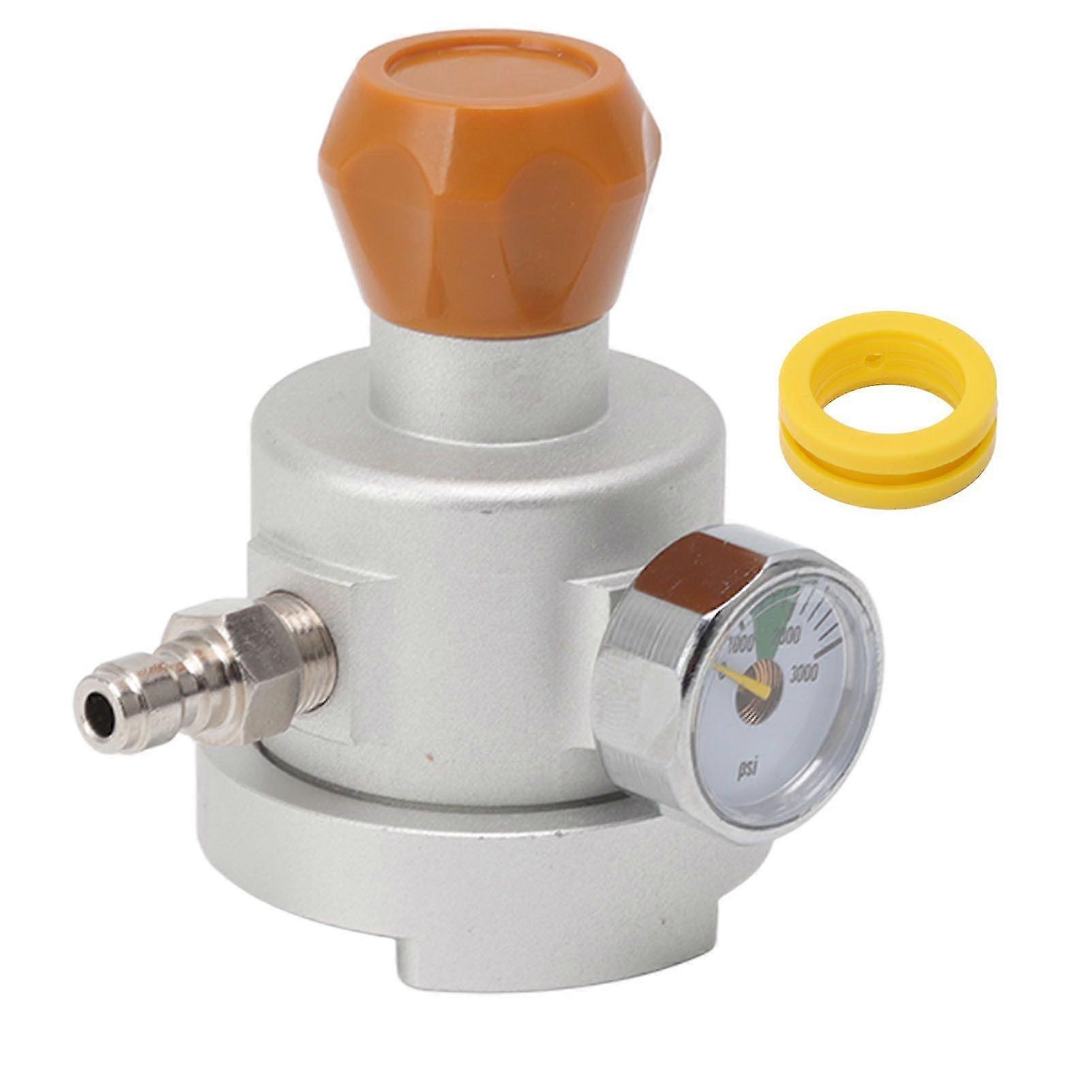 Soda Maker Adapter: Aluminum CO2 Refill Connector with Pressure Gauge, 8mm Quick Plug