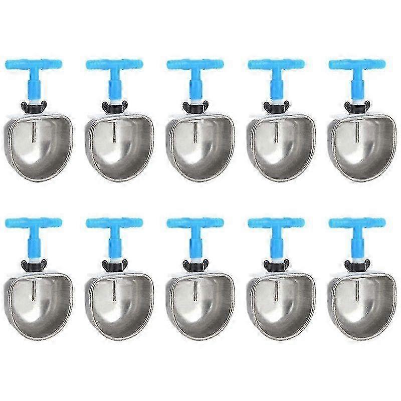 10 Sets Stainless Steel Rabbit Drinker with Anti-Scratch Nipples