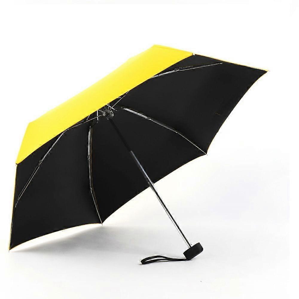 Yellow and foldable mini pocket umbrella