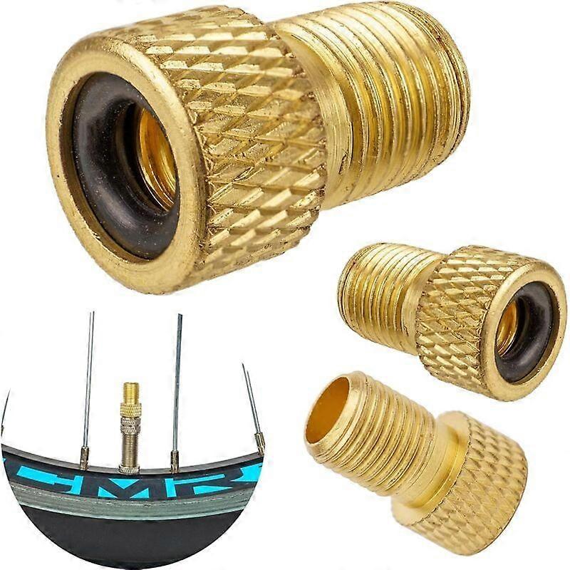 Set of 3 bicycle valve adapters DV and SV for Valve to car valve with additional sealing ring, bicycle valve adapter, adapter