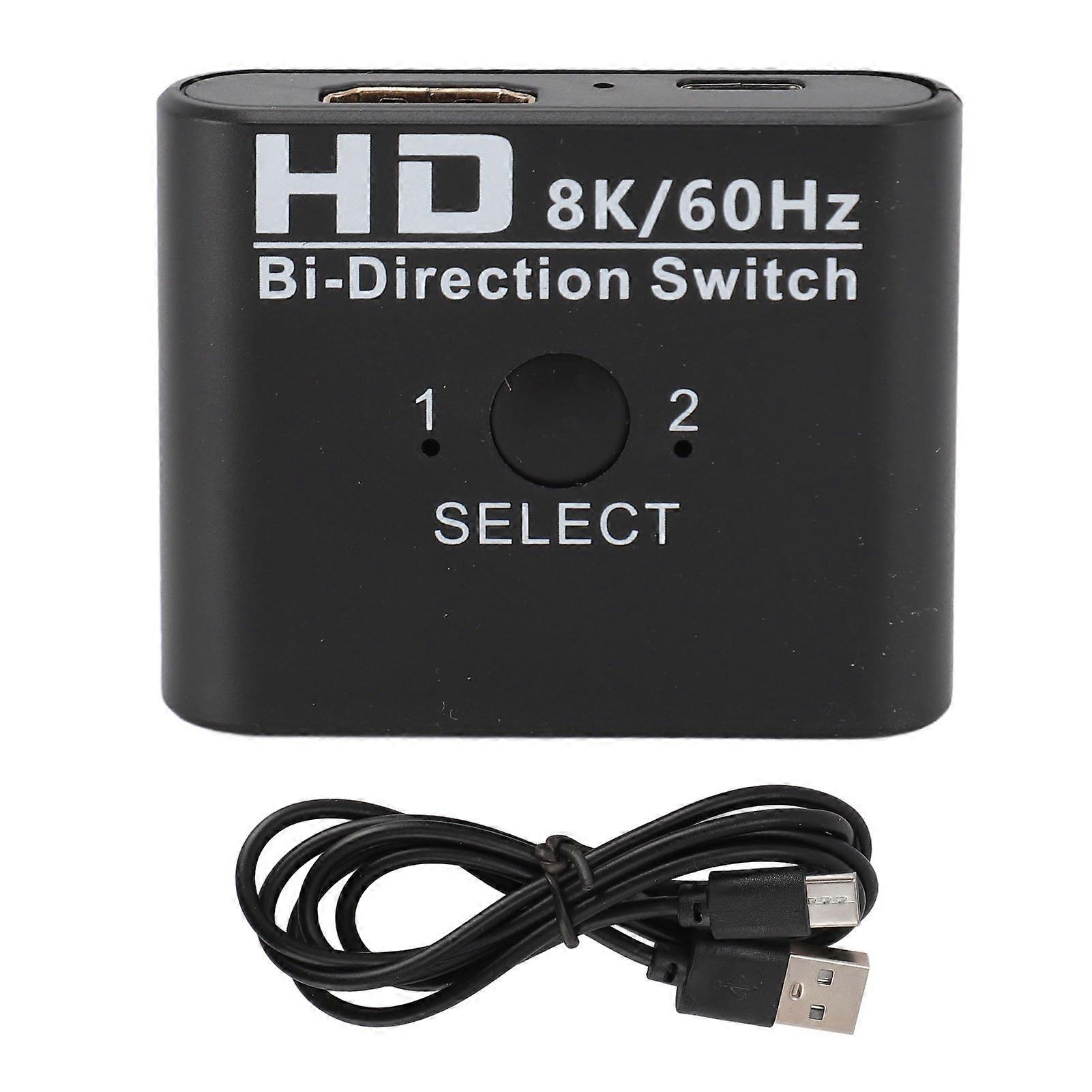 HD Multimedia Interface Switch 8K 60HZ 1 in 2 Out 2 in 1 Out Bidirectional HD Multimedia Interface Splitter