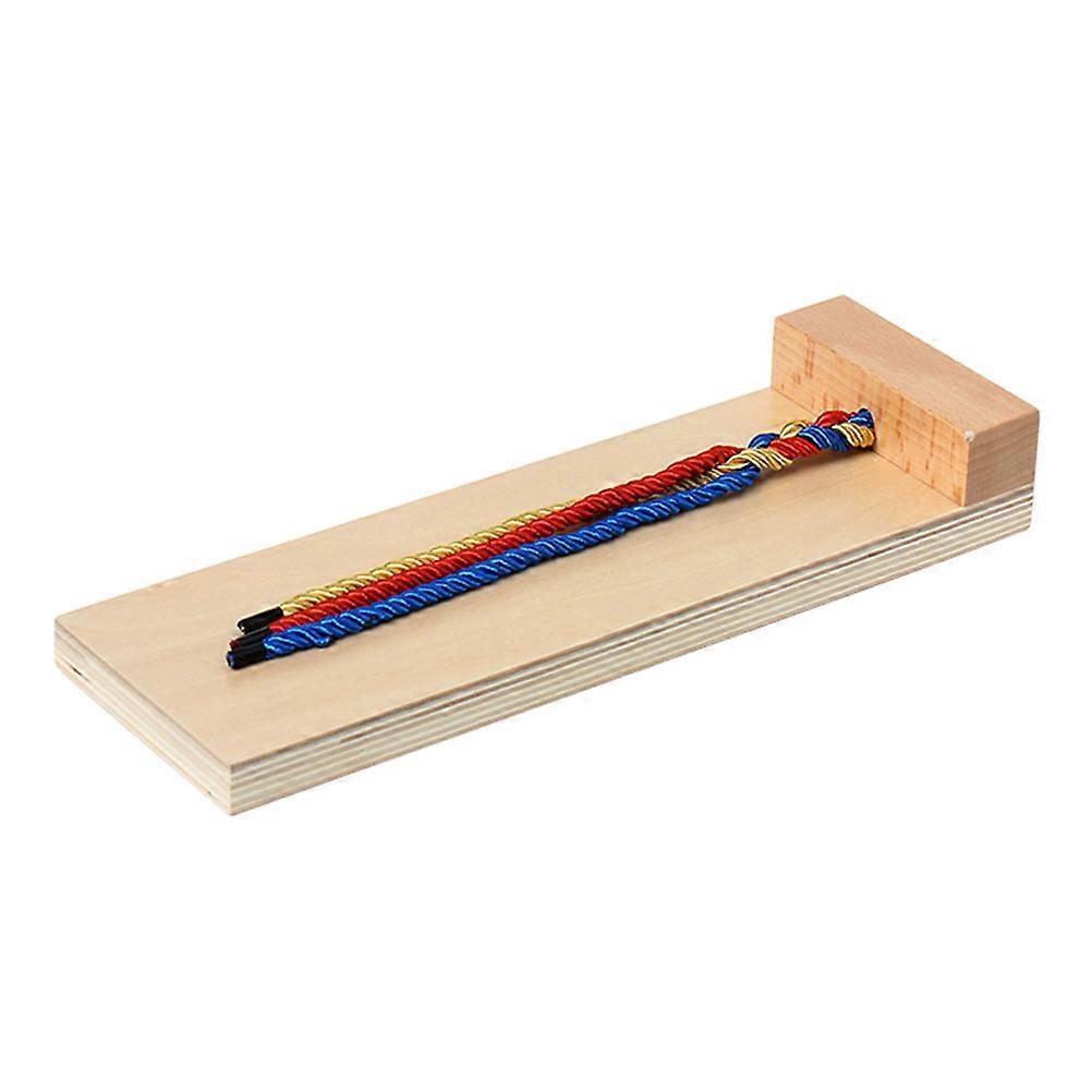 Braid Practice Wooden Toy 1Pack Hair Braiding Teaching Tool For Children 30.00X9.50X4.00CM Fine-Motor Skills Development