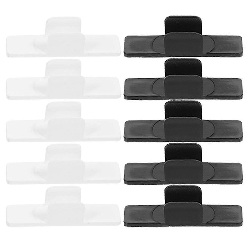 Self-Adhesive Pen Fixing Clips Portable Whiteboard Pen Clips Home Classroom 4.80X1.50X1.40CM ABS 10Pack