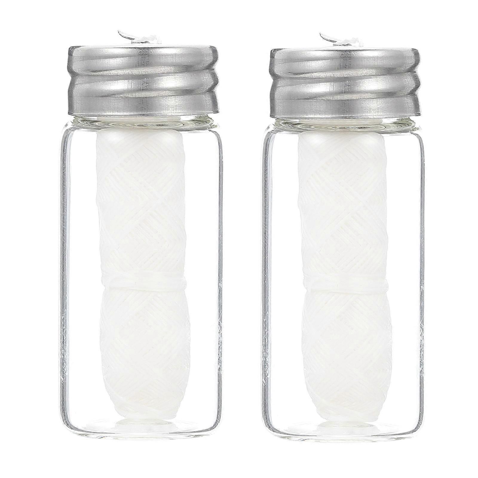 Oral Cleaning Tools Floss Portable Household Cleaning Floss White 300x0.2x0.2cm Food Debris Removal 2Pcs