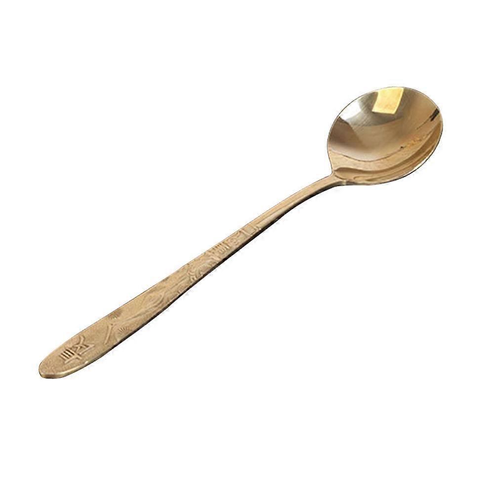 Copper Tableware Brass Spoon Ladle For Home Application 21.50X4.20X2.20CM Daily Use 1Pack