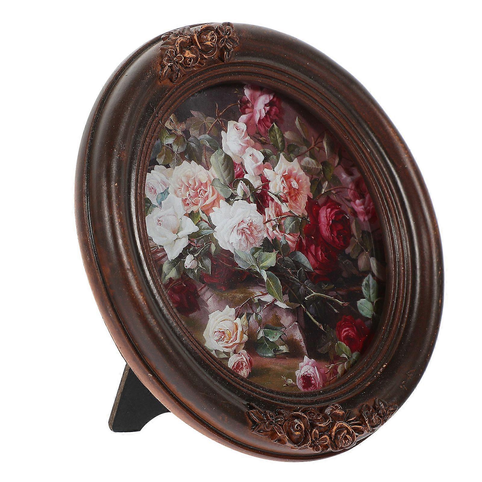Vintage Photo Frame Photo Holder Photo Display Frame with Back Stand for Tabletop and Wall Hanging