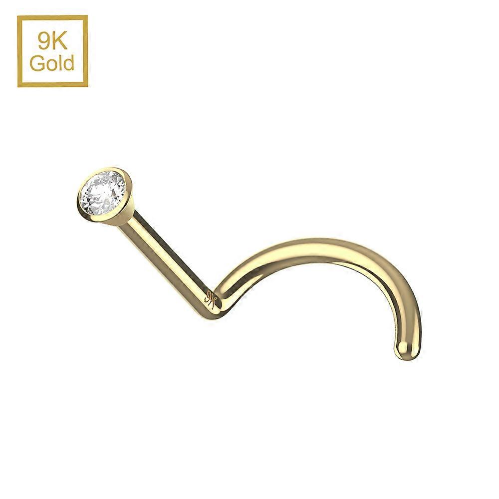 9K Gold Bezel Set Nose Screw
