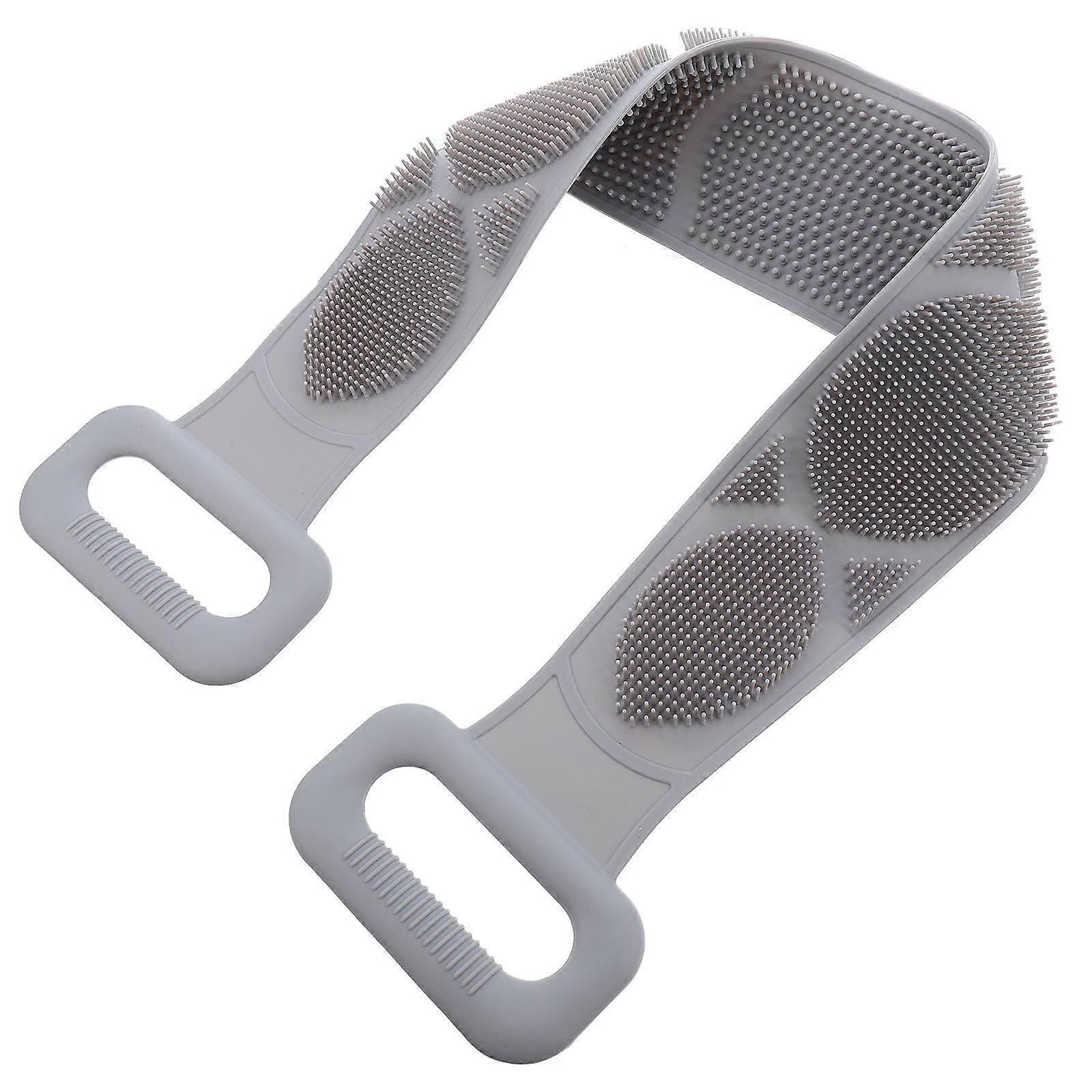 It seems like you're describing a product listing or trying to create a product title for a **silicone shower scrubbing tool**. If you're looking for