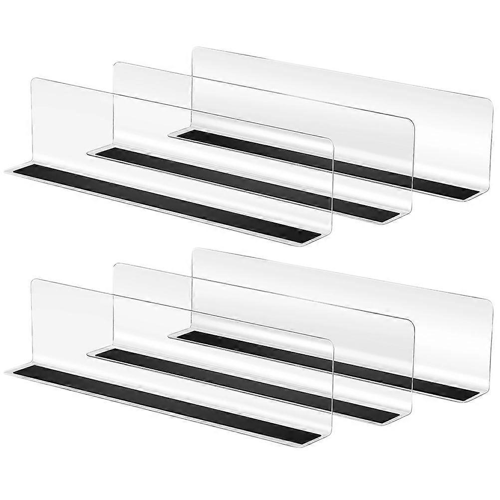 Grocery Shelf Divider Shelf Dividers Supermarket .86X2.36X1.18IN Classification 6Pcs