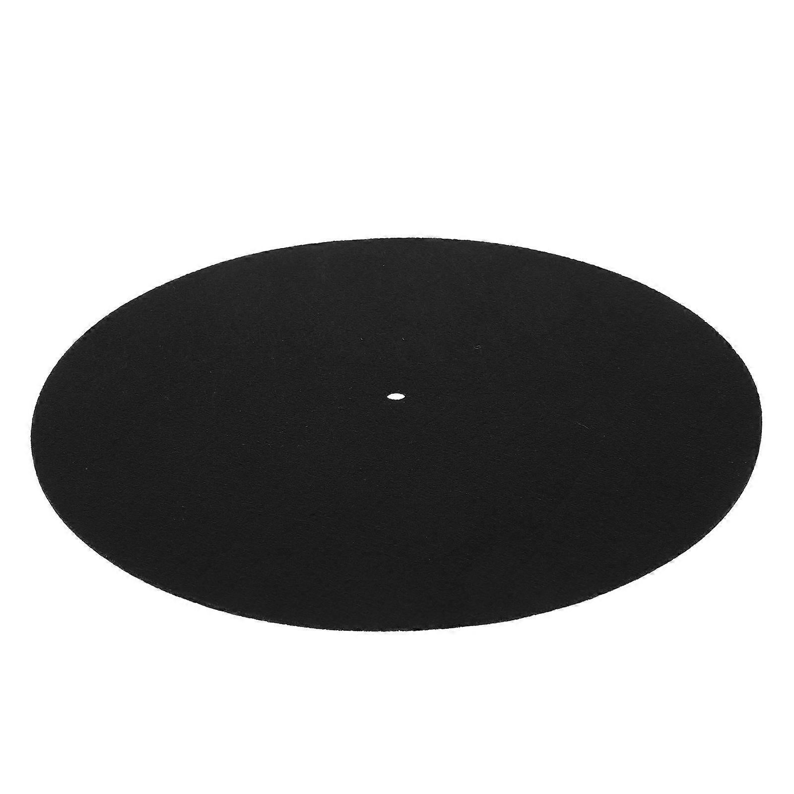 Static Wool Turntable Mat for Vinyl Players – Noise Reduction & Record Protection, Easy to Use Black Felt Slipmat for