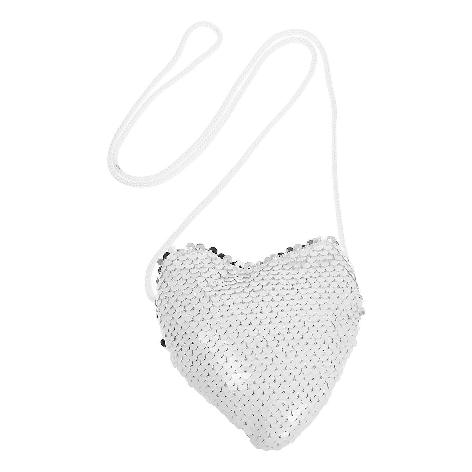 Assorted Color Fashionable Sequin Design Crossbody Purse for Girls Made of Plastic Polyester Mini