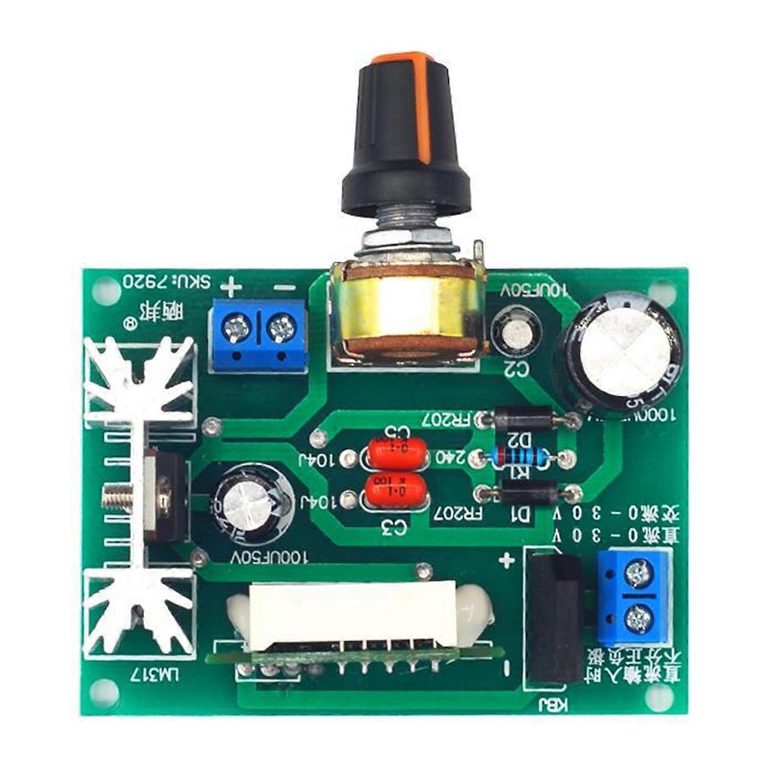 Small circuit board LM317, adjustable regulator, Powerboard, digital display
