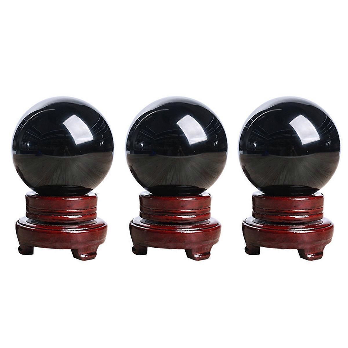 80MM Natural Black Sphere Large Crystal Ball