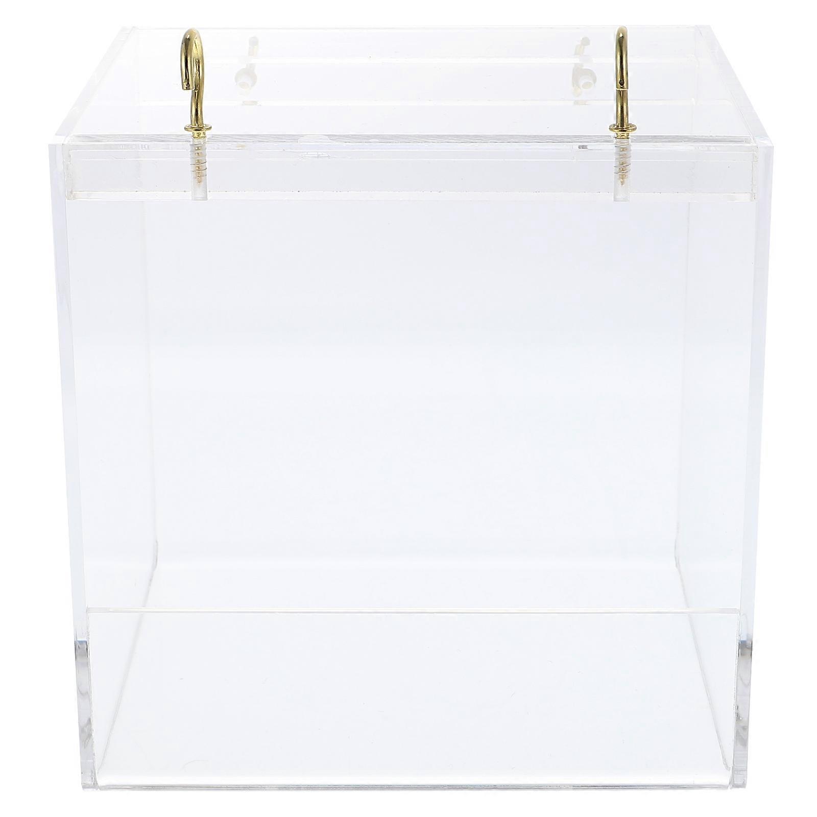 Durable Clear Hanging Bird Bath Box for Budgerigar and Parrot Cages – Fun Bathing Accessory for Pet Birds