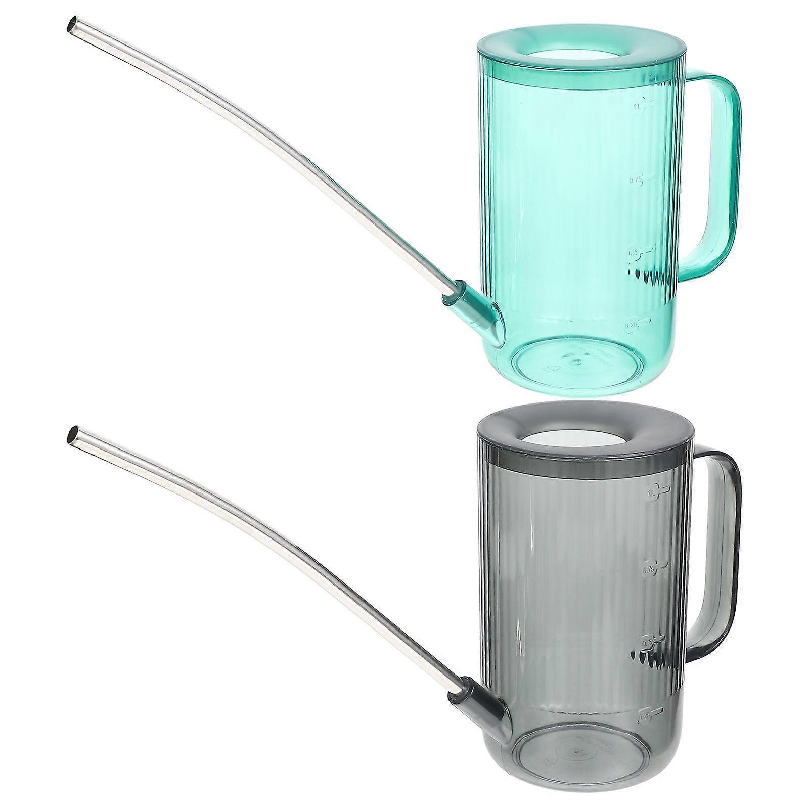 Plants Watering Can Cylindrical Simple and Practical for Gardeners Emerald Green 17x10x10cm Gardening 2 Sets