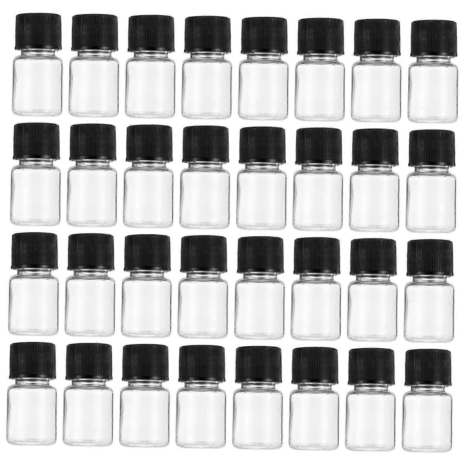 50 Pack Transparent Refillable Essential Oil Bottles with Screw Cap for Travel Storage Leak-Proof Durable Design