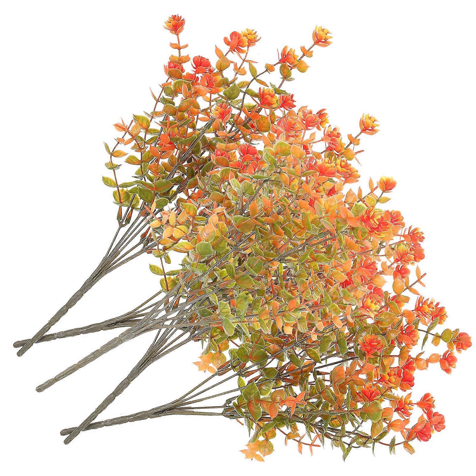 Artificial Fall Eucalyptus Leaves Simulated Eucalyptus Leaf Bouquet LDPE Material Home Company Events Holiday Functions 5Pcs