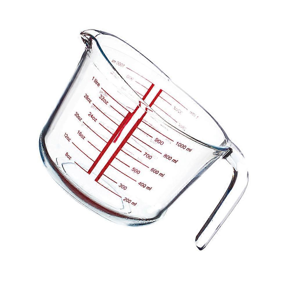 Heat Resistant Glass Measuring Cup, Transparent Wide Mouth Design, Borosilicate Material for Baking, Cooking, and Home Use – Easy to Clean with