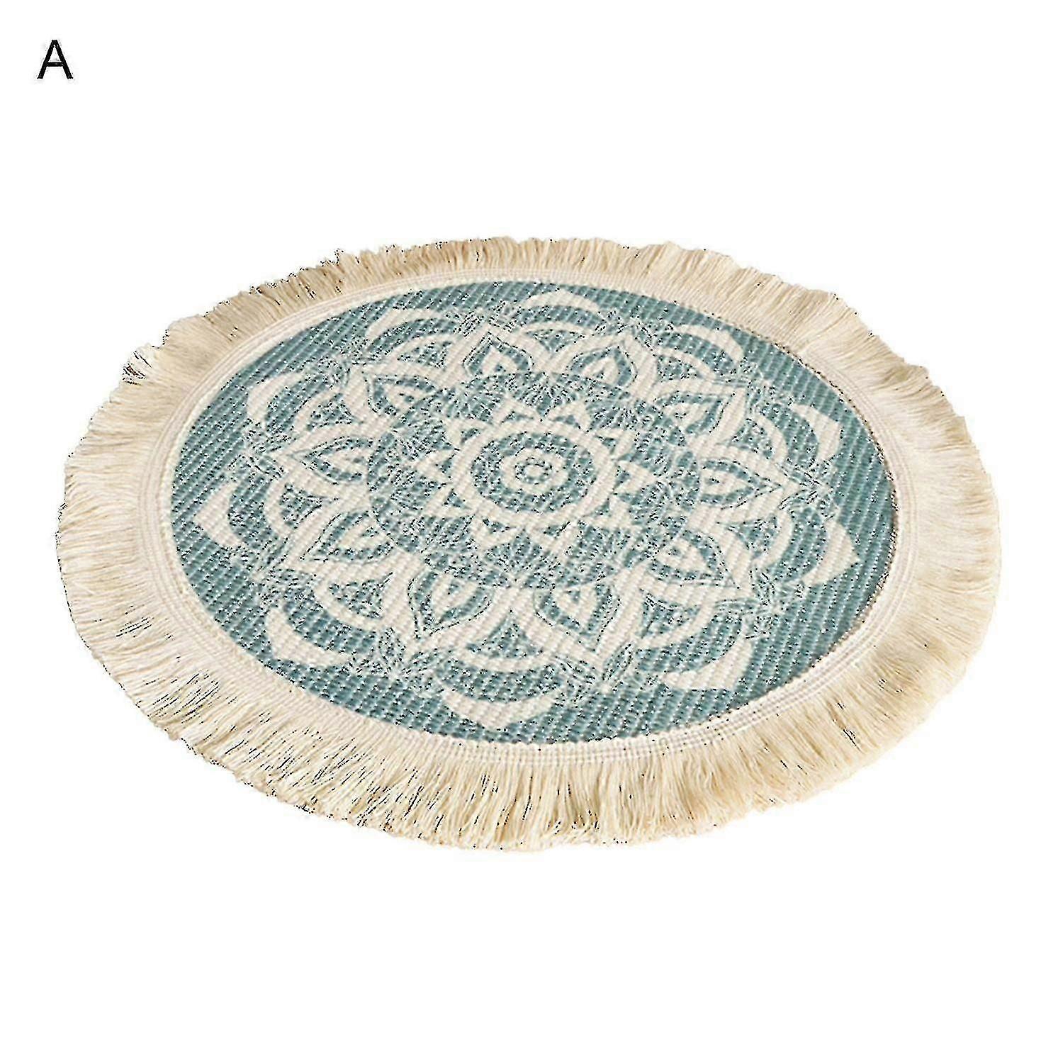 Beautiful Flower Pattern Placemat Good Woven Stylish Cotton Dinner Mat For Home
