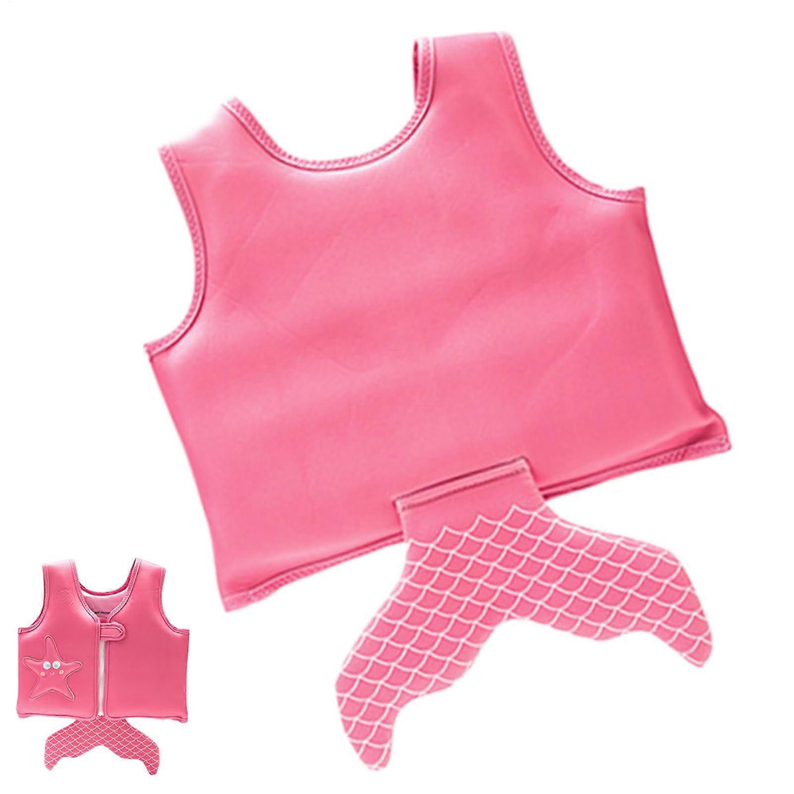 Kinder Swimming Vest, AntiDrowning 30mmFill Sponge DoubleLayer Swimming Jackets For , Swimming Aid For 2050 Pounds Pink