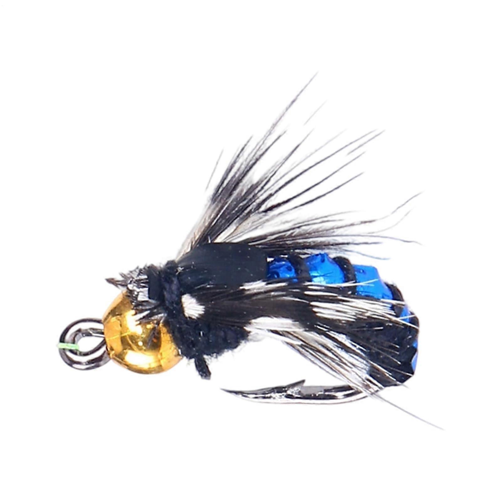 Welsangeln Hooks, Simulated Fly Lures with Hooks Lure For Spin Fishing Floating For River Lake Blue