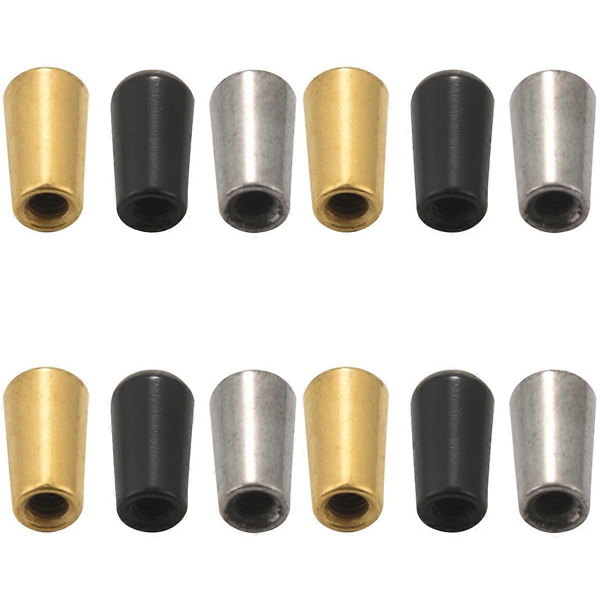3Pcs Guitar Switch Tip, 3 Way Toggle Switch Knob Tip Cap Copper For Lp Electric Guitar