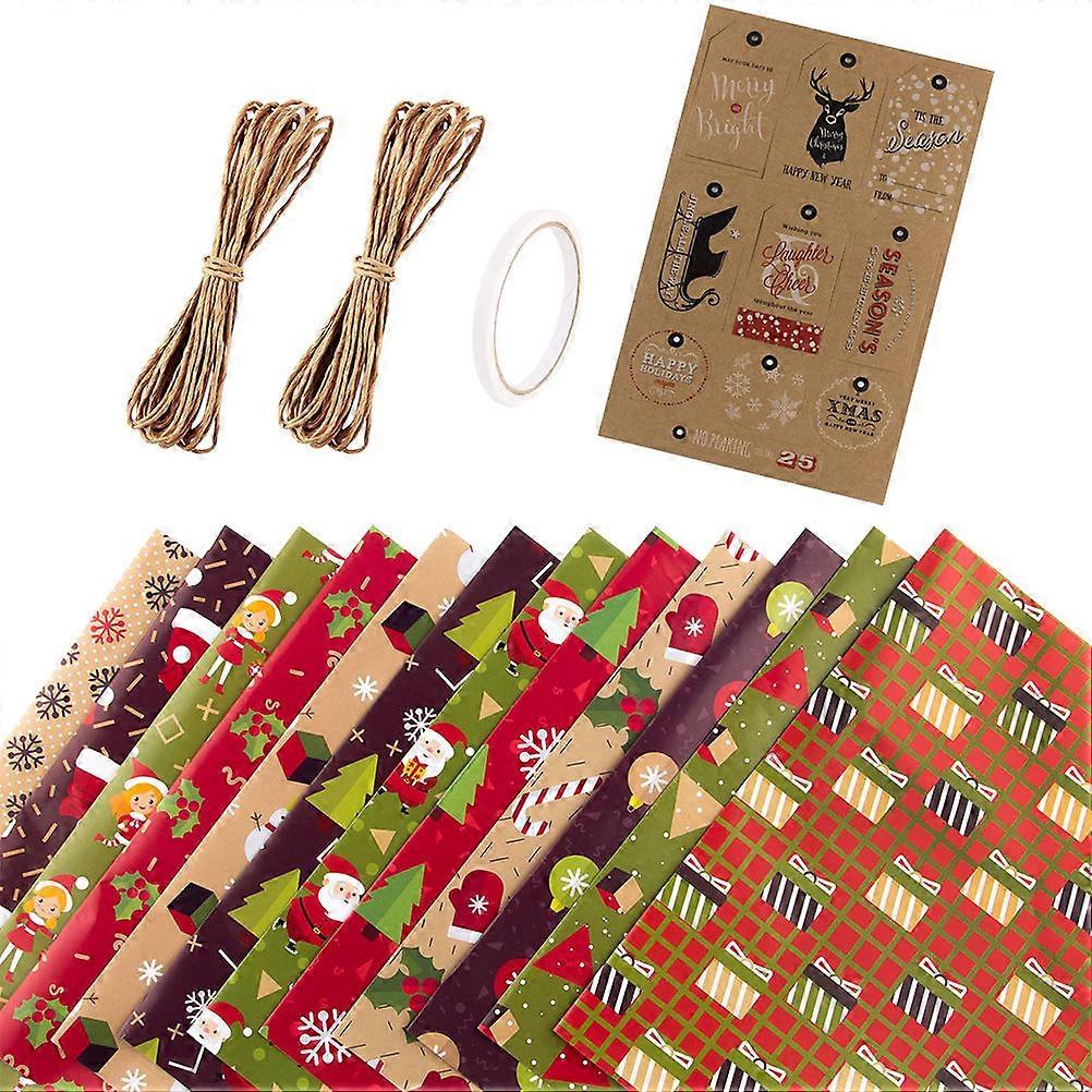 Unique Wrapping Paper Christmas present Wrapping Paper DIY 70x50cm 1 Set