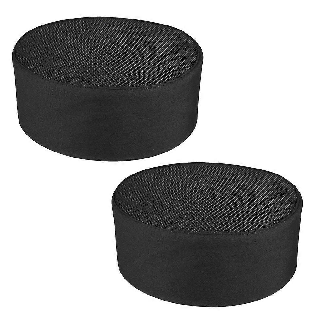 Here's a refined and professional product description based on your input:
**2pcs Black Chef Caps – Breathable Mesh Top Unisex Chef Hats for