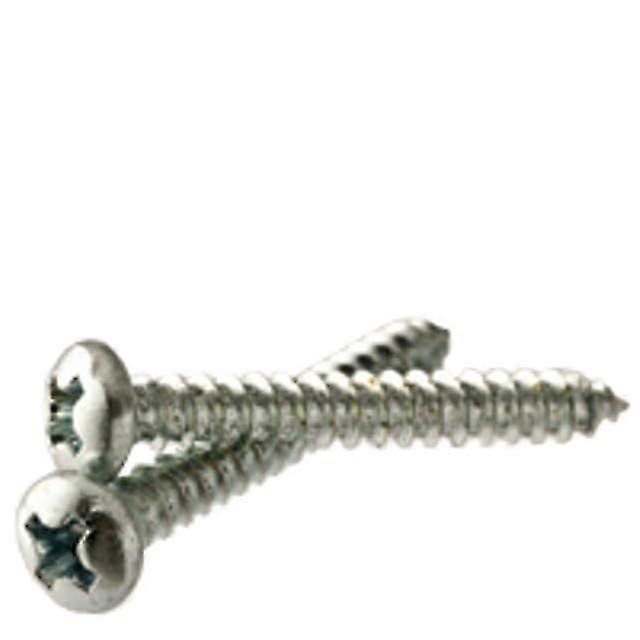 Pack of 25 Fully Threaded Self Tapping Screws with Pan Head Phillips, Type A, Zinc Cr3, 1012 x 7/8' Size