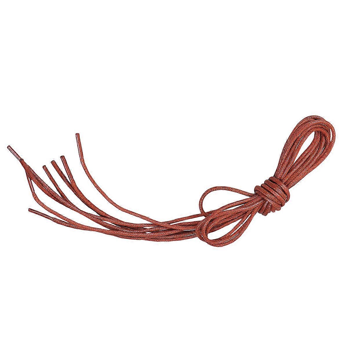 Shoe Laces for Trainers Round Waxed Cotton Laces for Men Red Brown 10Pairs Water Resistance