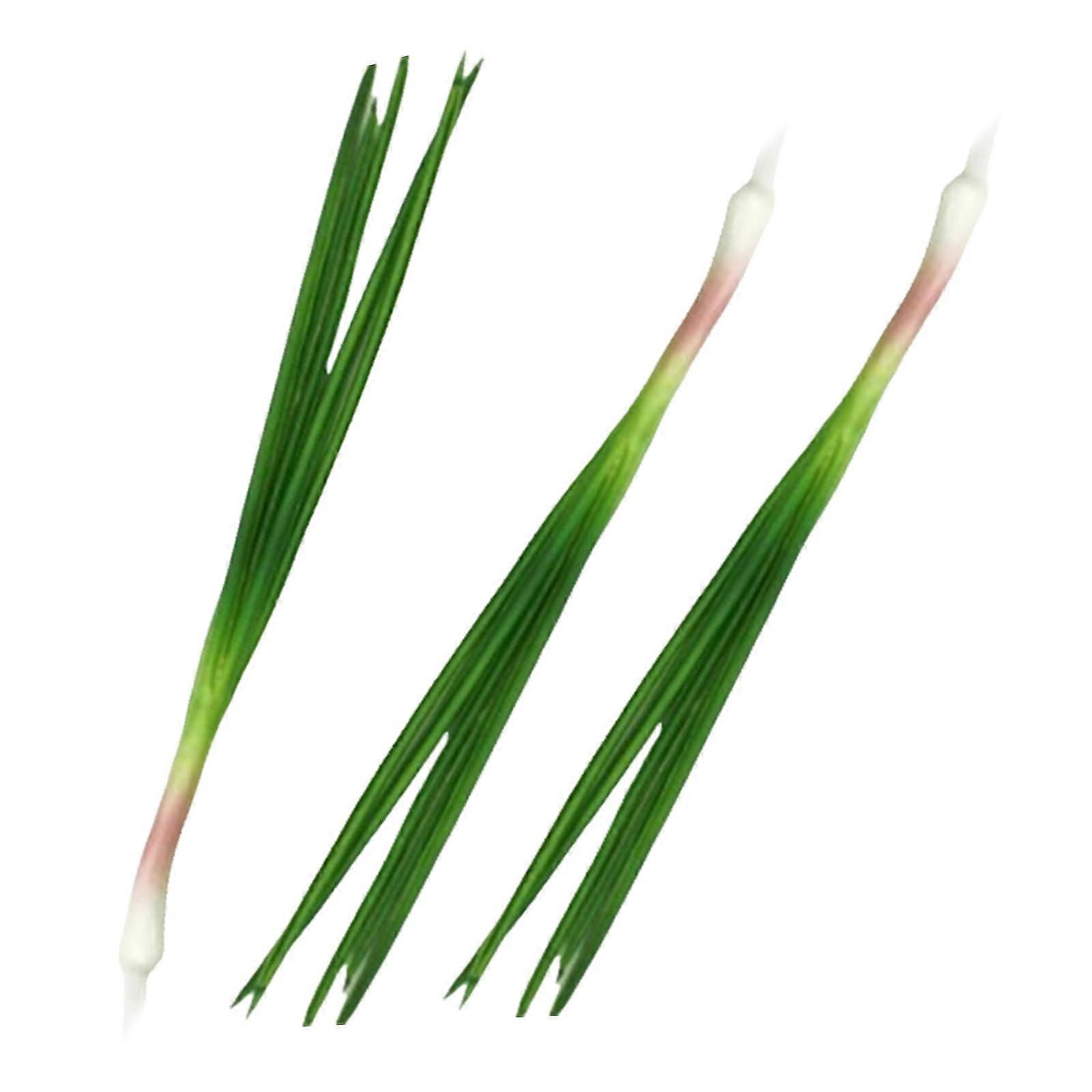 3 pieces of realistic green onions, artificial simulation, vegetables for kitchen decoration and photography