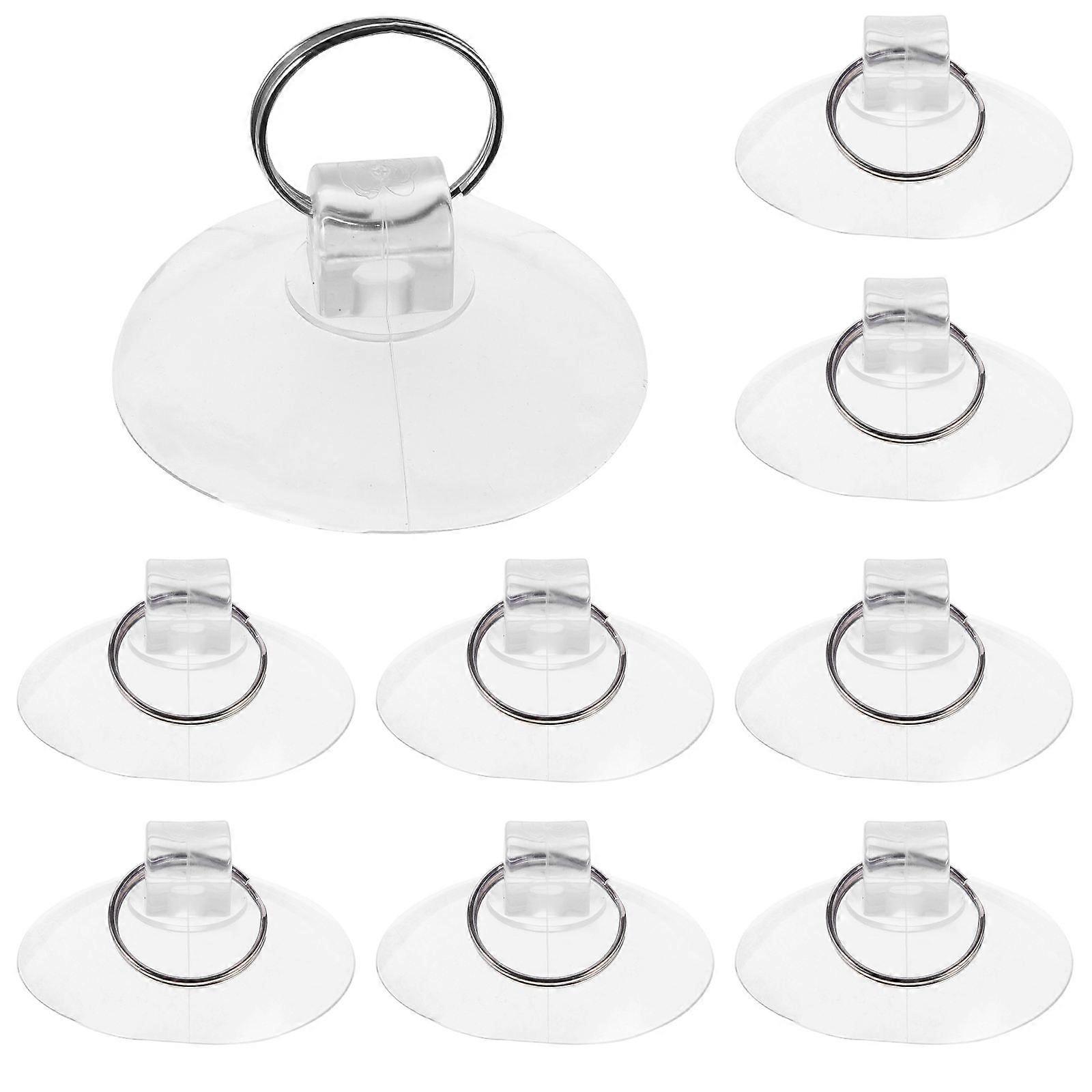 Strong Suction Cups With Hooks Suction Pad For Kitchen Wall Round Vacuum Suction 10Pcs