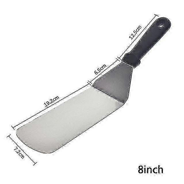 Professional Grilling Spatula and Scraper Set, 304 Stainless Steel Flat Top Grill Flipper and Griddle Accessory Tool Kit for Kitchen BBQ