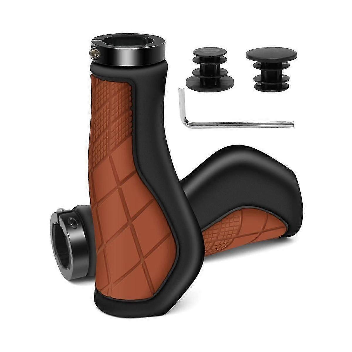 Bicycle Grips Ergonomic Grips Non- Rubber Handlebar Grips,Bicycle Handlebar Grips for 22.2mm E-Bike