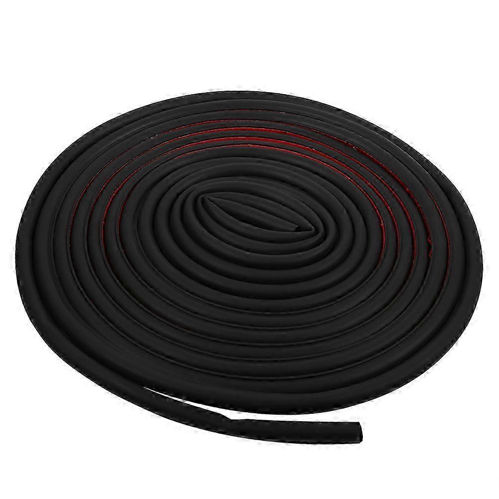 Stor D-form Bilmotor Dørkant Gummipakning Trim Hul Stripe Weatherstrip