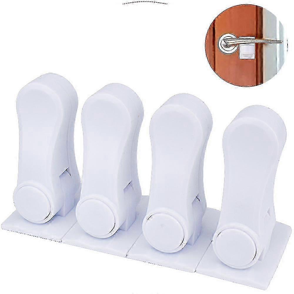 Child Door Lever Lock, Baby Safety Device to Prevent Kids and Pets from Opening Doors & Getting Locked In, Easy Tool-free Installation