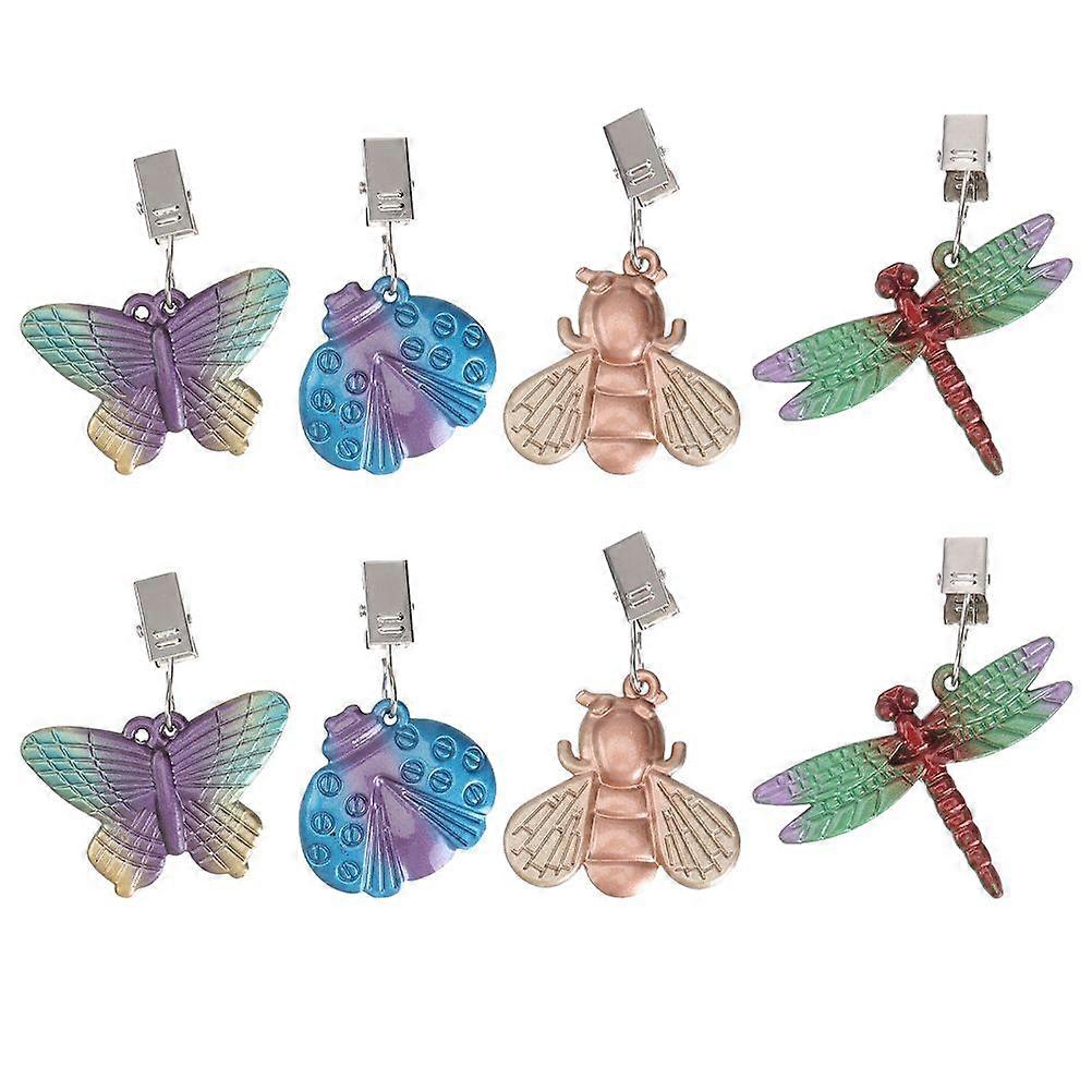 8Pcs Alloy Tablecloth Clips Fixed Tablecloth Pendants Insect Design Tablecloth Weights