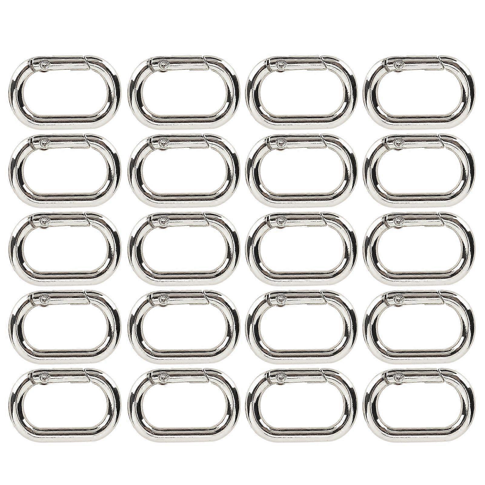 2025 Latest Model 20Pcs Oval Spring Buckle 23mm Alloy Snap Hooks Clip for