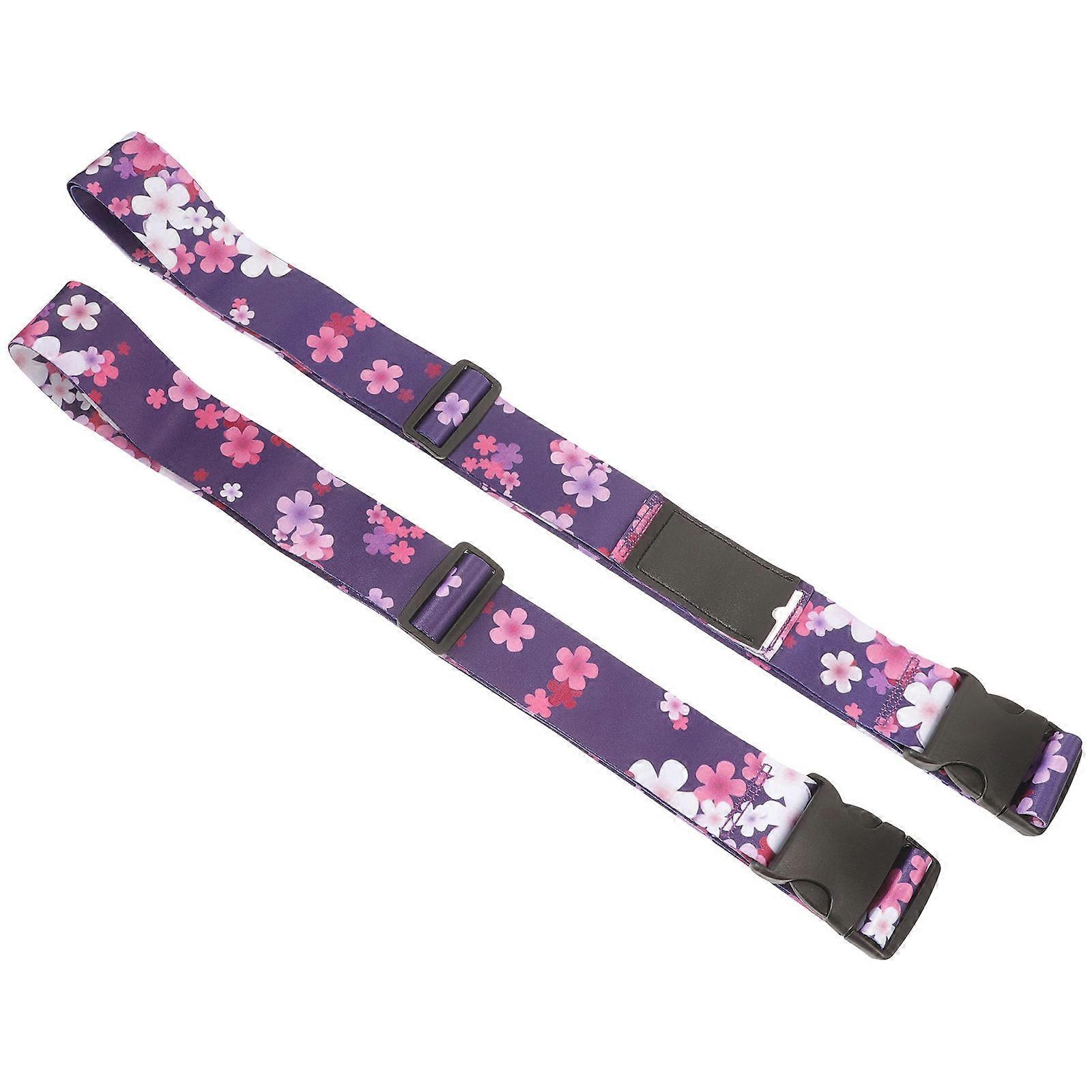 Travel Luggage Strap Connector Minimizes Movement Polyester Cross Shape 1Pair