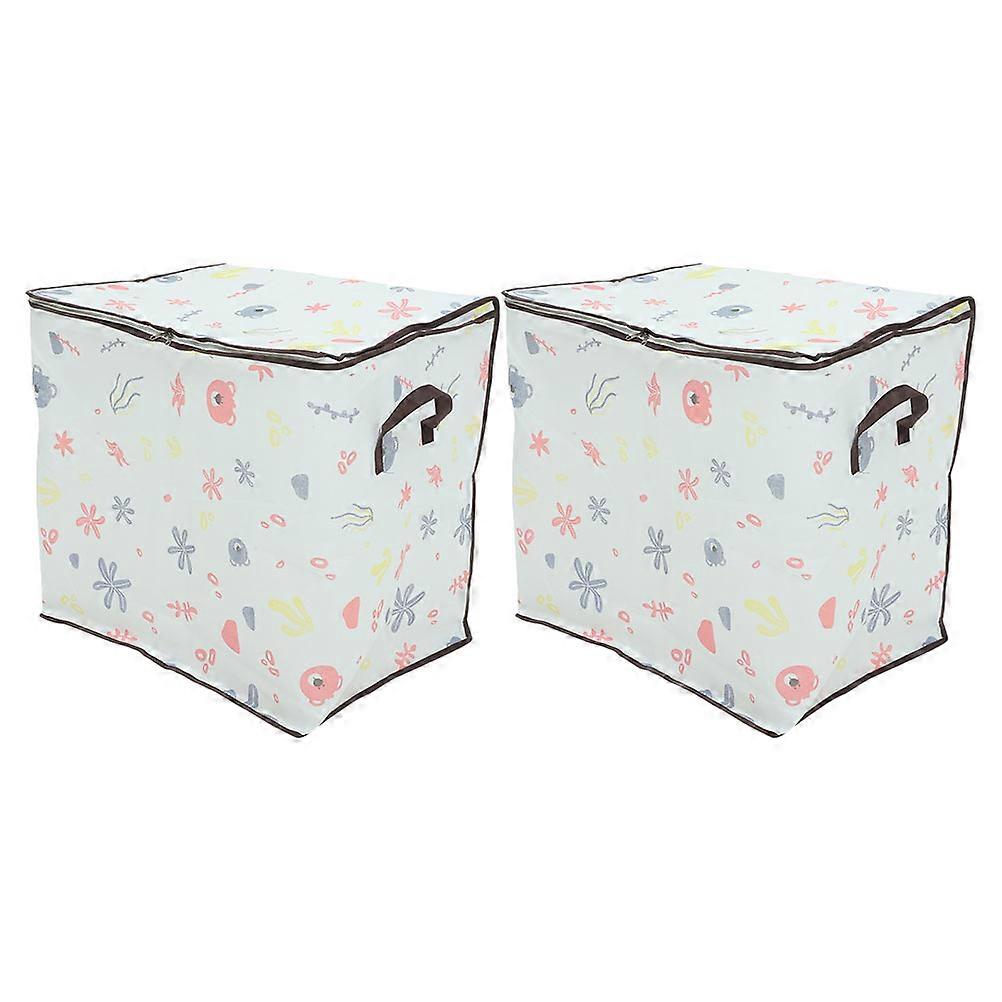 Clothes Storage Bag Large Capacity Storage Bag Dustproof Moisture Proof Practical Design Home 2Pcs