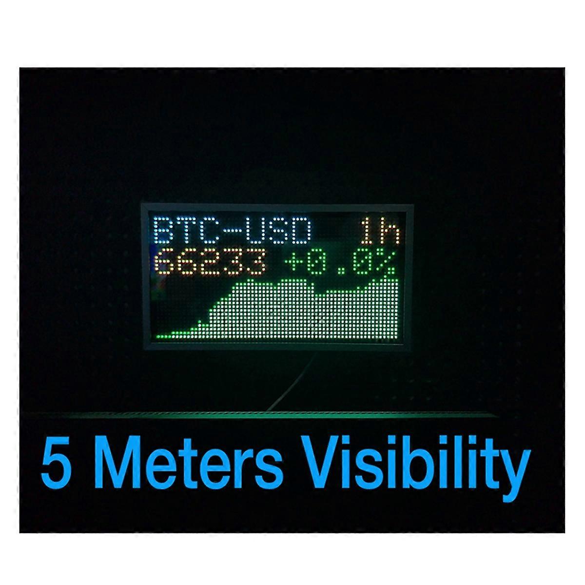 8inch Big Wall Weather Clock and Stock Bitcoin Price Ticker Display with  Big Pixel Screen Bitcoin