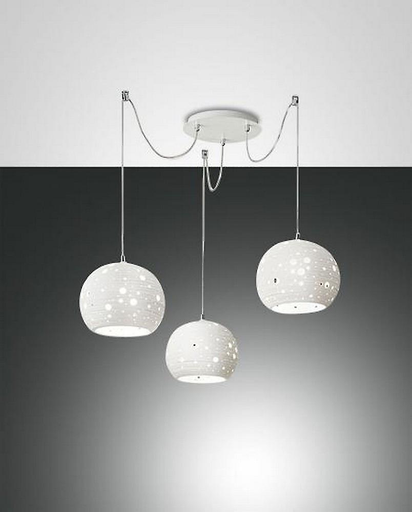Fabas Luce Corvara Cluster Pendant Ceiling Light White Glass, E27