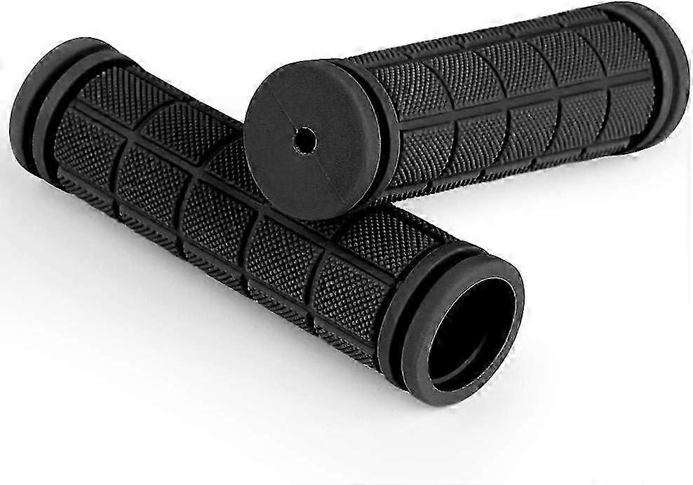 Non-Slip Ergonomic Bicycle Handlebar Grips - Soft Rubber Pair for Comfortable Cycling
