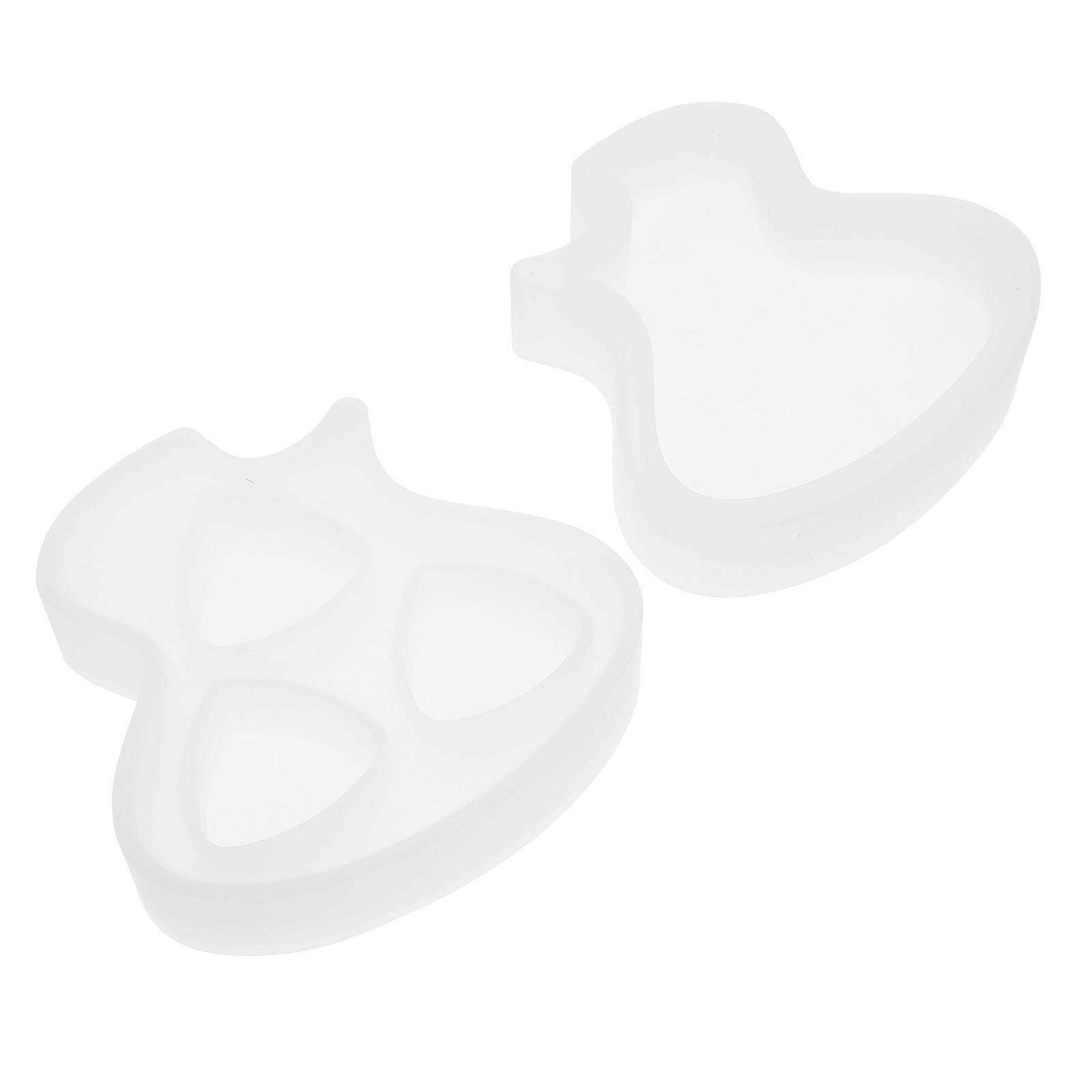 Silicone Mold for Guitar Picks Storage Box Owl Style Flexible and Easy to Demould 2pcs White