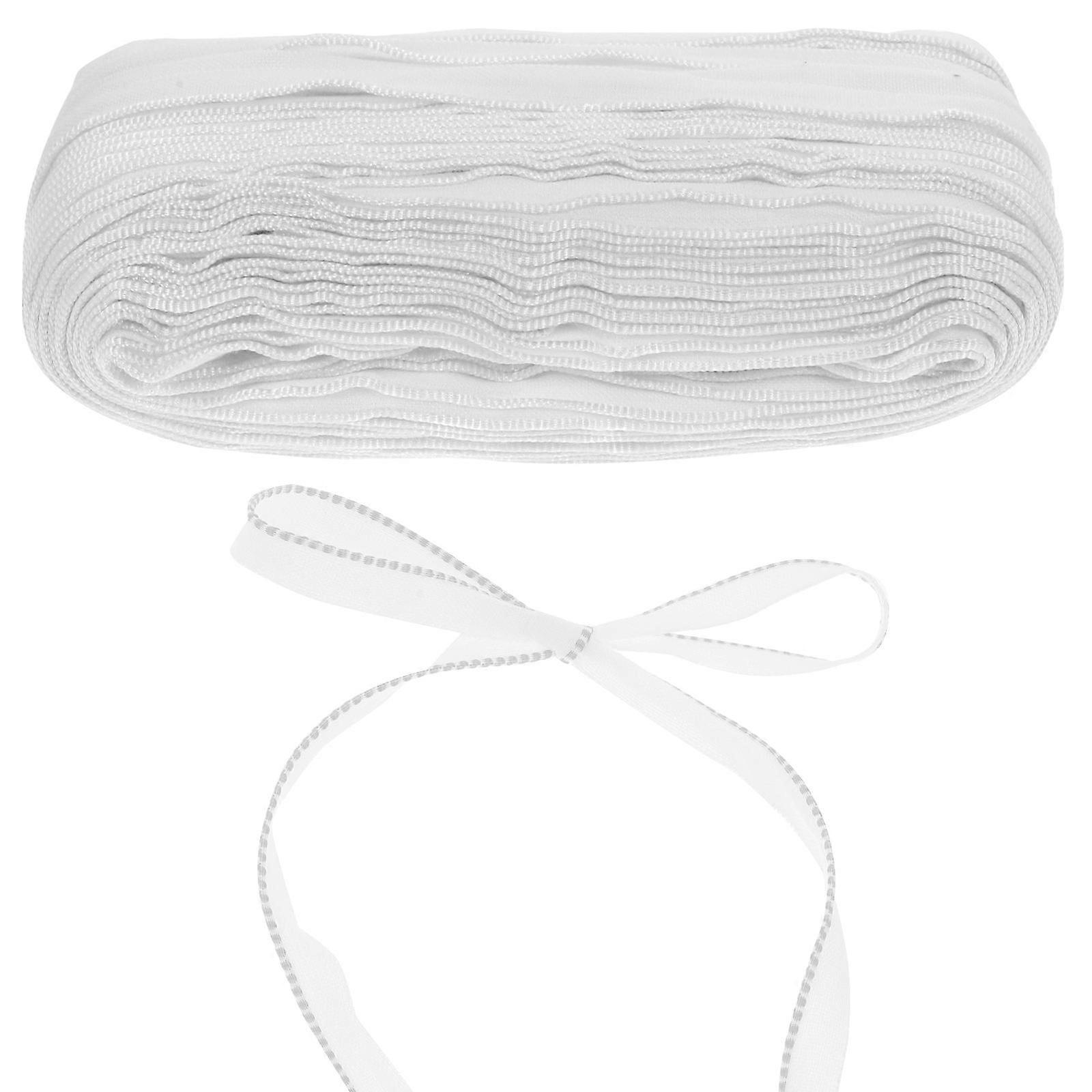 Bookbinding Book Decor Ribbon White 10000X1.4cm Binding Decoration For Students Teachers 1 Roll