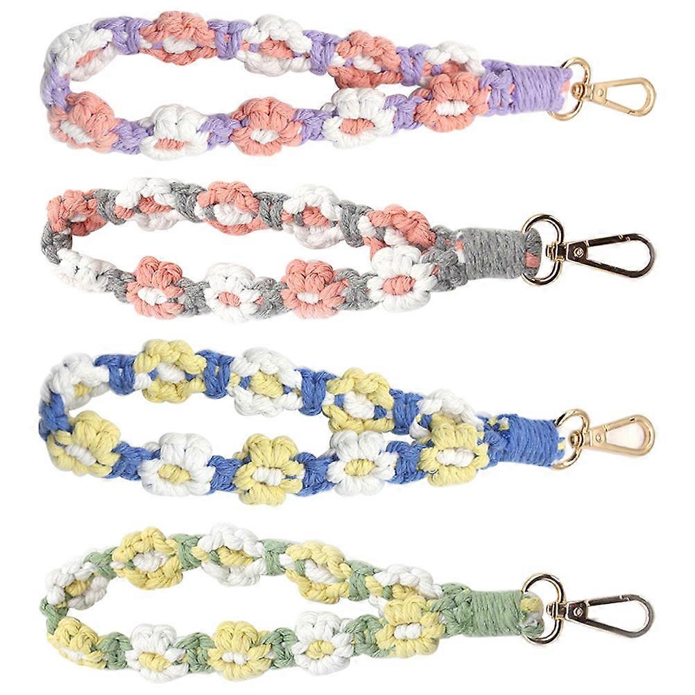 Wrist Keychain Many Occasions Keychian Bracelet 21x3cm 4Pcs